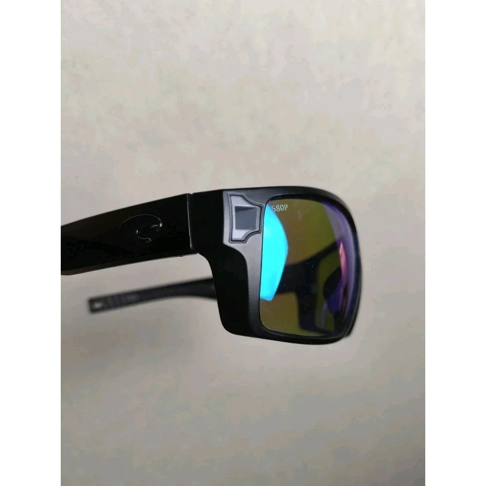 Costa Del Mar Diego 580P Polarized Sunglasses Black Blue Mirror